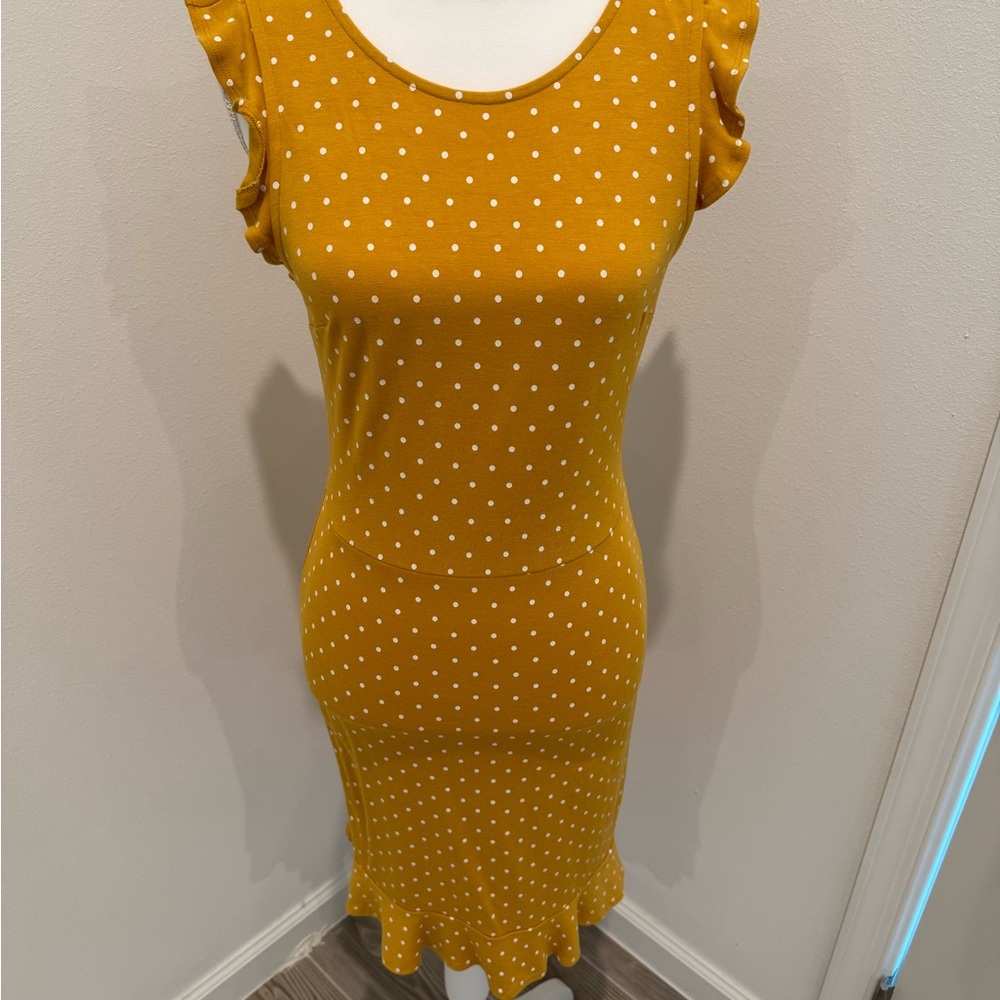 Polka Dot Mustard Dress
